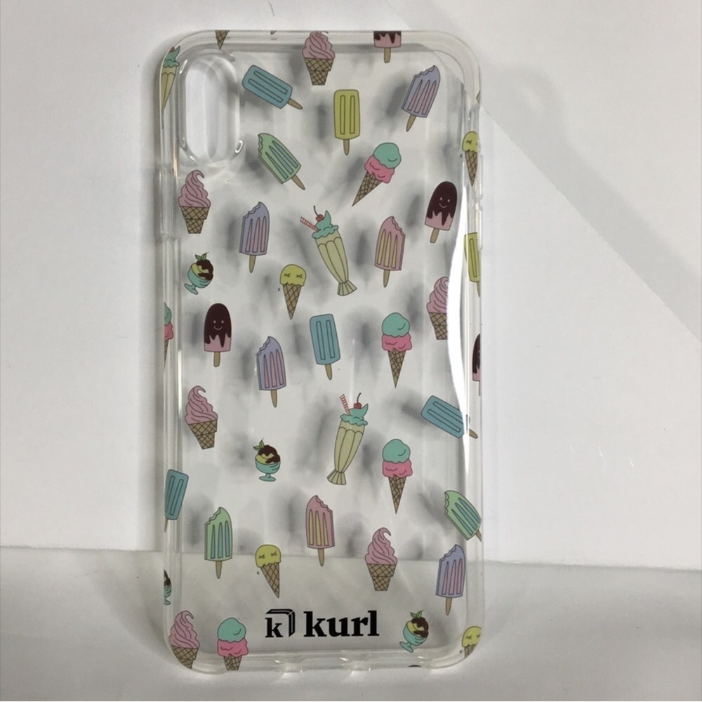 Clear iPhone XS phone case with ice cream cone 🍦 design NIB - Picture 7 of 8